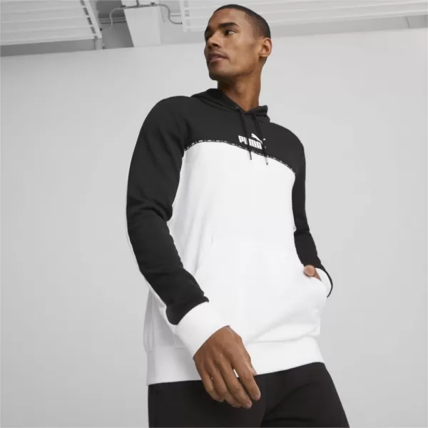  Pánská mikina PUMA ESS BLOCK X TAPE HOODIE 675173-01 BLACK 