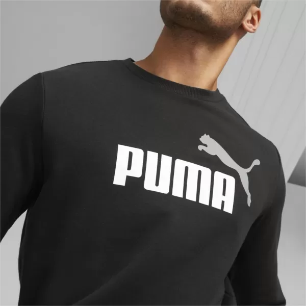  Pánská mikina PUMA ESS+ 2 COL BIG LOGO CREW 586763-61 BLACK 