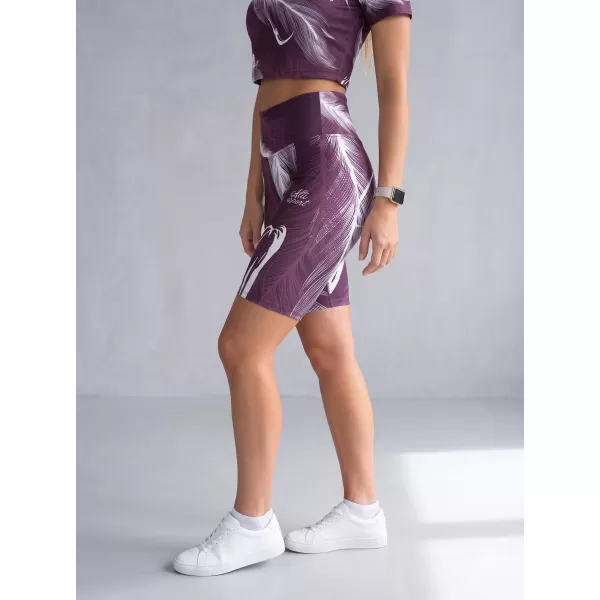  Dámské legíny nad kolena premium ALTISPORT VOJ/ALW001LEG02 FIALOVÁ/BÍLÁ 