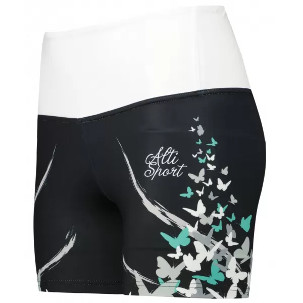  Dámské krátké legíny premium ALTISPORT VOJ/ALW022LEG03 ČERNÁ/TYRKYSOVÁ 