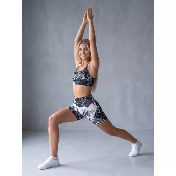  Dámské krátké legíny premium ALTISPORT VOJ/ALW018LEG03 ČERNOBÍLÁ 