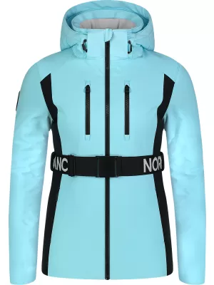 Dámská softshellová lyžařská bunda NORDBLANC APRES-SKI NBWJL7928 SVĚTLE MODRÁ