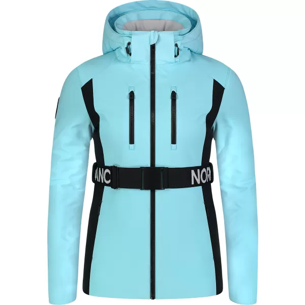  Dámská softshellová lyžařská bunda NORDBLANC APRES-SKI NBWJL7928 SVĚTLE MODRÁ 