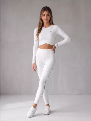 Dámské dlouhé legíny premium ALTISPORT VOJ/ALW021LEG01 BÍLÁ