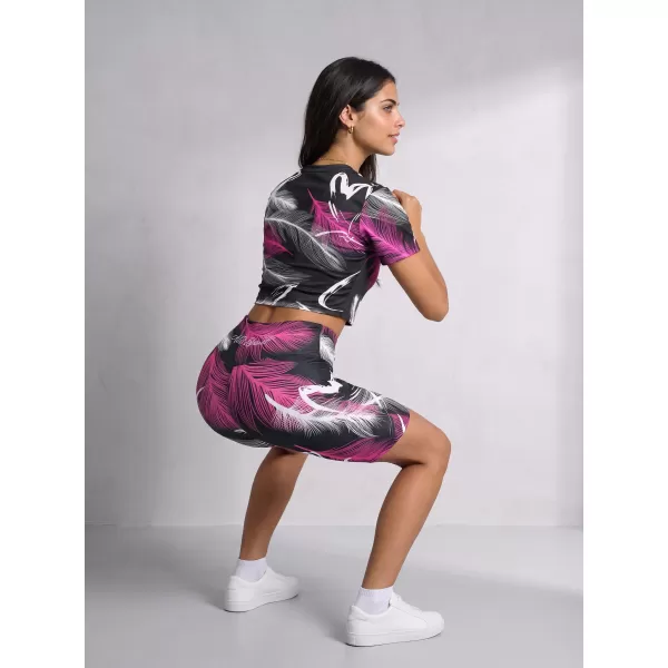  Dámské legíny nad kolena premium ALTISPORT VOJ/ALW001LEG02 ČERNÁ/RŮŽOVÁ 