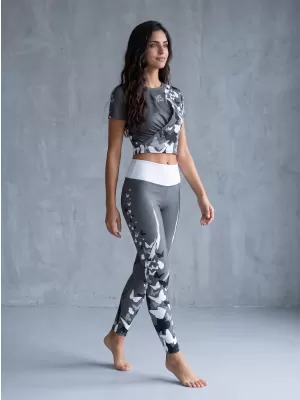 Dámské dlouhé legíny premium ALTISPORT VOJ/ALW022LEG01 ŠEDÁ
