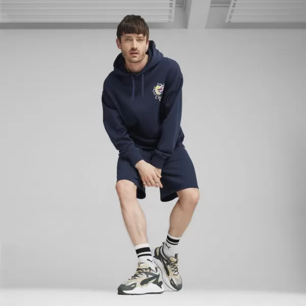  Pánská mikina PUMA DOWNTOWN GRAPHIC HOODIE 624361-14 BLUE 