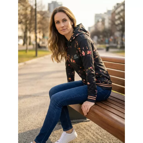  Dámská mikina premium ALTISPORT VOJ/ALW024MI01 ČERNÁ 