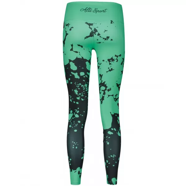  Dámské dlouhé legíny premium ALTISPORT VOJ/ALW012LEG01 ČERNÁ/TYRKYSOVÁ 