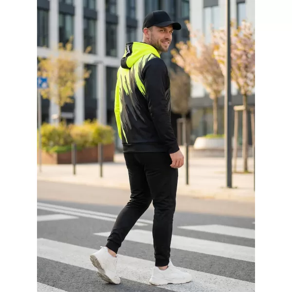  Pánská funkční mikina premium ALTISPORT VOJ/ALM006MI01 ČERNOŽLUTÁ 