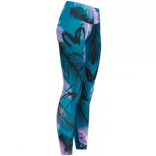  Dámské dlouhé legíny premium ALTISPORT VOJ/ALW001LEG01 PETROLEJOVÁ/SVĚTLE RŮŽOVÁ 