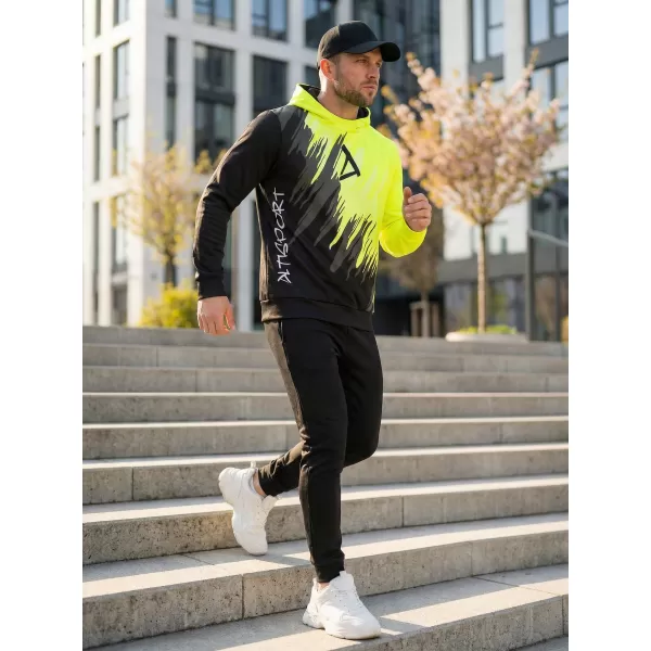  Pánská funkční mikina premium ALTISPORT VOJ/ALM006MI01 ČERNOŽLUTÁ 
