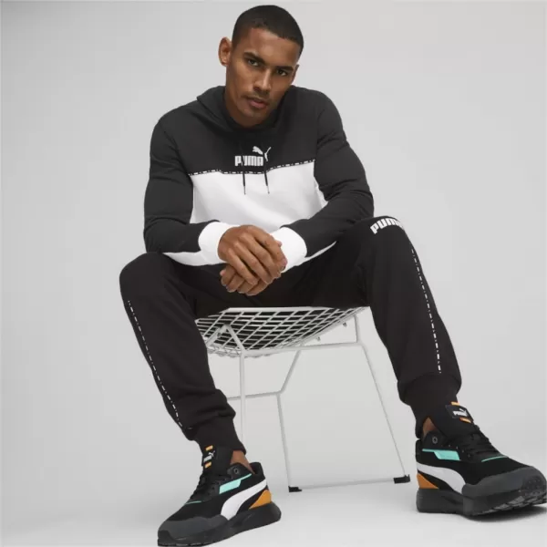  Pánská mikina PUMA ESS BLOCK X TAPE HOODIE 675173-01 BLACK 