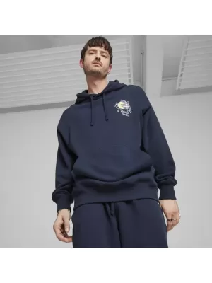 Pánská mikina PUMA DOWNTOWN GRAPHIC HOODIE 624361-14 BLUE