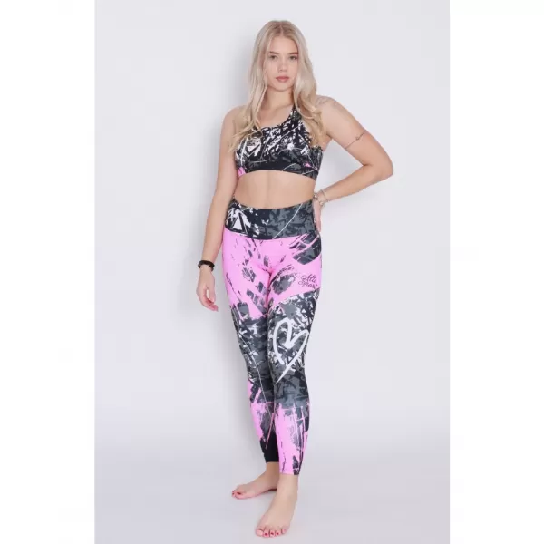  Dámské dlouhé legíny premium ALTISPORT VOJ/ALW018LEG01 ČERNORŮŽOVÁ 