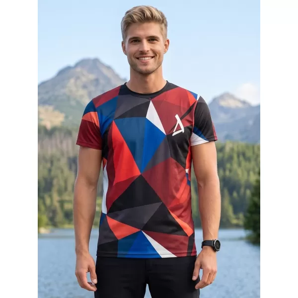  Pánské funkční triko premium plus ALTISPORT VOJ/ALM007TR02 NÁMOŘNÍ MODRÁ/ČERVENÁ 