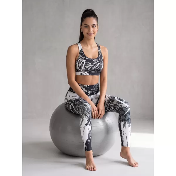  Dámské dlouhé legíny premium ALTISPORT VOJ/ALW018LEG01 ČERNOBÍLÁ 
