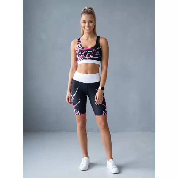  Dámské legíny nad kolena premium ALTISPORT VOJ/ALW022LEG02 ČERNORŮŽOVÁ 
