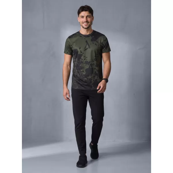  Pánské funkční triko premium plus ALTISPORT VOJ/ALM012TR02 ČERNÁ/ARMY 