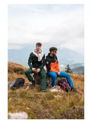 Pánské nepromokavé outdoorové kalhoty NORDBLANC ZESTILY NBFPM7960 TMAVĚ ZELENÁ