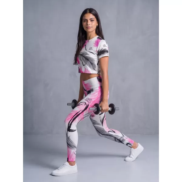  Dámské dlouhé legíny premium ALTISPORT VOJ/ALW001LEG01 BÍLORŮŽOVÁ 