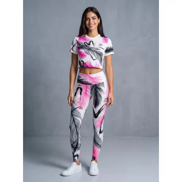  Dámské dlouhé legíny premium ALTISPORT VOJ/ALW001LEG01 BÍLORŮŽOVÁ 