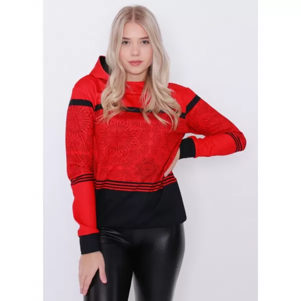  Dámská mikina premium ALTISPORT VOJ/ALW023MI01 ČERVENÁ 