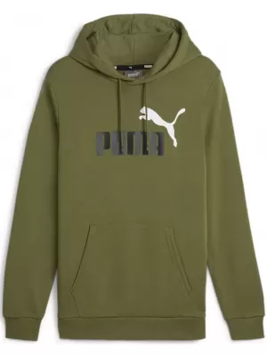 Pánská mikina PUMA ESS+ 2 COL BIG LOGO HOODIE 586765-35 GREEN