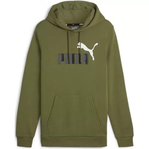  Pánská mikina PUMA ESS+ 2 COL BIG LOGO HOODIE 586765-35 GREEN 