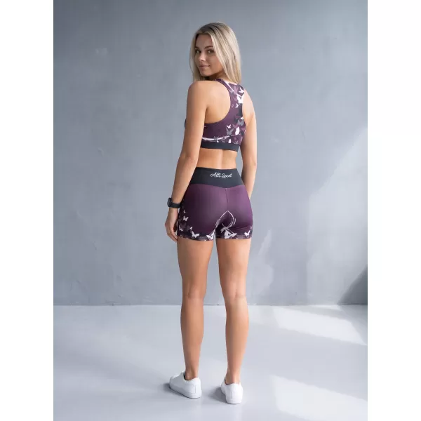  Dámské krátké legíny premium ALTISPORT VOJ/ALW022LEG03 FIALOVÁ 