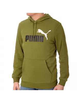 Pánská mikina PUMA ESS+ 2 COL BIG LOGO HOODIE 586765-35 GREEN