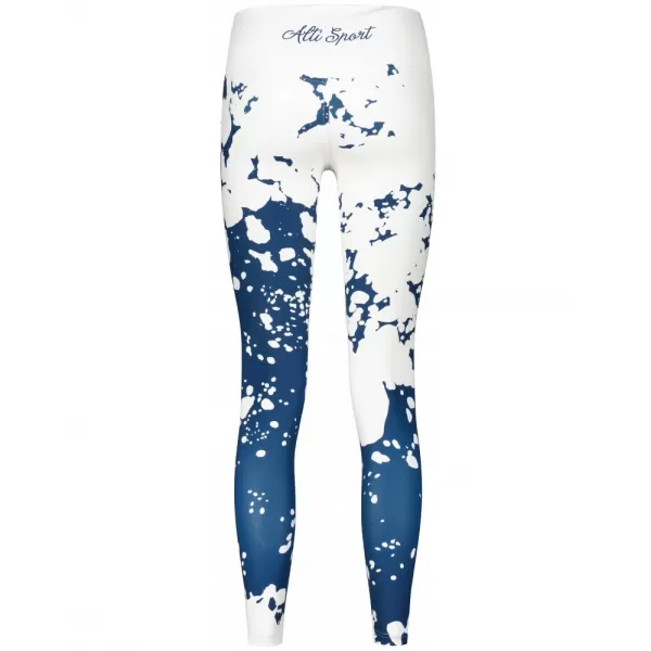  Dámské dlouhé legíny premium ALTISPORT VOJ/ALW012LEG01 BÍLÁ/MODRÁ 