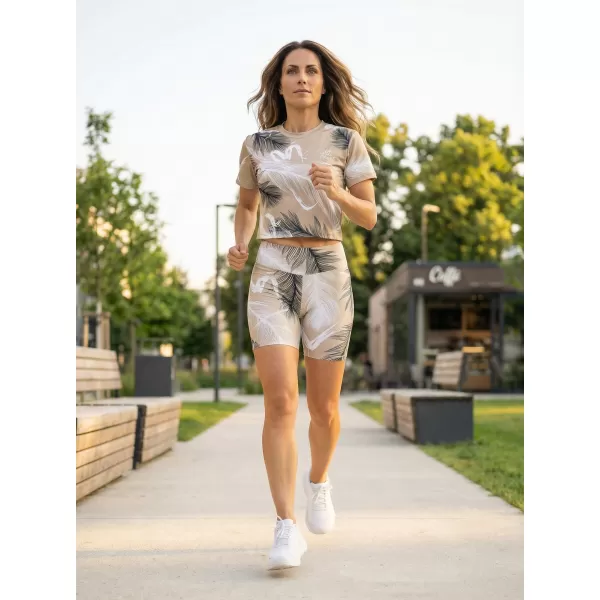  Dámské legíny nad kolena premium ALTISPORT VOJ/ALW001LEG02 HNĚDÁ 