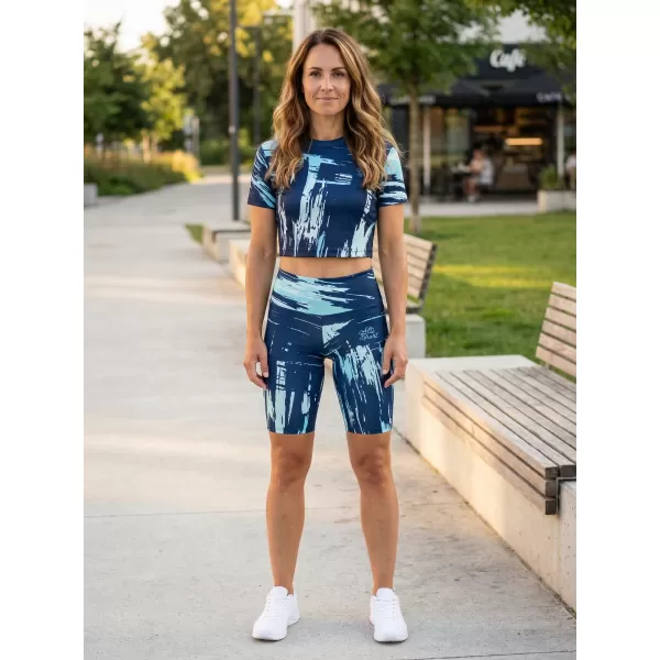  Dámské legíny nad kolena premium ALTISPORT VOJ/ALW010LEG02 KRÁLOVSKÁ MODRÁ 