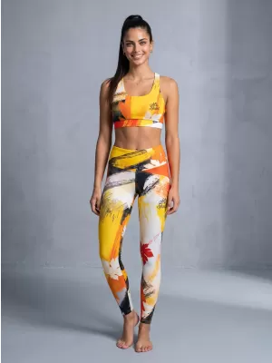 Dámské dlouhé legíny premium ALTISPORT VOJ/ALW019LEG01 ORANŽOVÁ