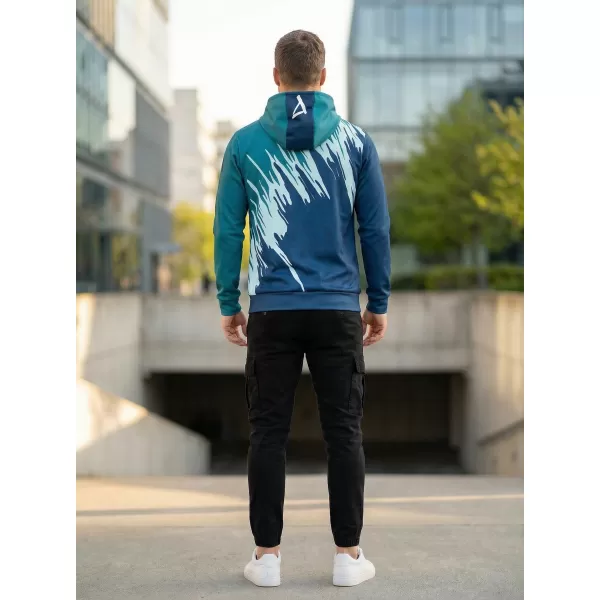  Pánská funkční mikina premium ALTISPORT VOJ/ALM006MI01 PETROLEJOVÁ/MODRÁ 