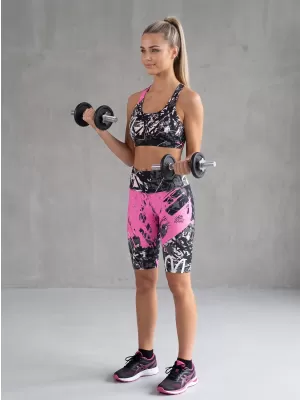 Dámské legíny nad kolena premium ALTISPORT VOJ/ALW018LEG02 ČERNORŮŽOVÁ