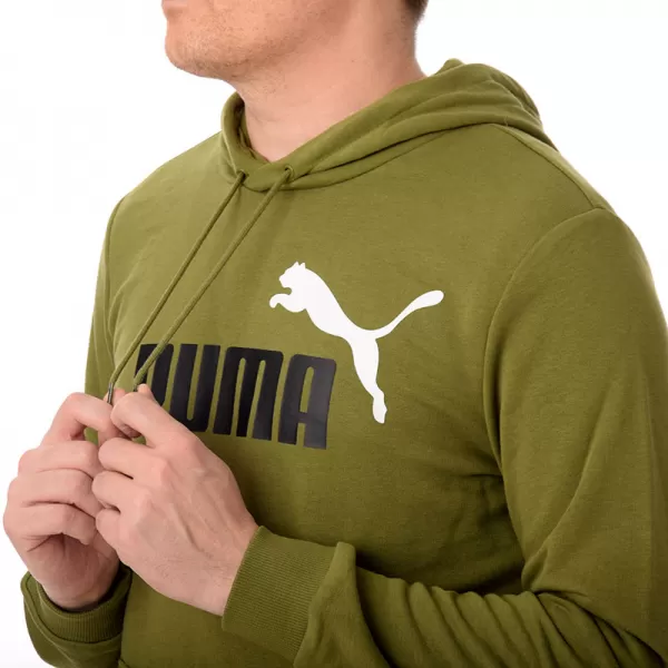  Pánská mikina PUMA ESS+ 2 COL BIG LOGO HOODIE 586765-35 GREEN 