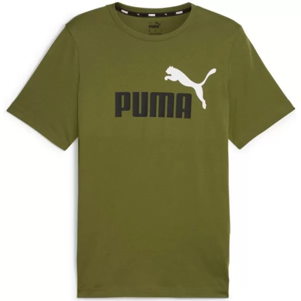  Pánské triko PUMA ESS+ 2 COL LOGO TEE 586759-35 GREEN 