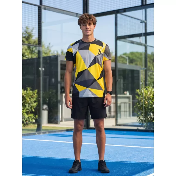  Pánské funkční triko premium plus ALTISPORT VOJ/ALM007TR02 ČERNOŽLUTÁ 