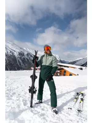 Pánské lyžařské kalhoty NORDBLANC ONWARD NBWP7936 TMAVĚ ZELENÁ