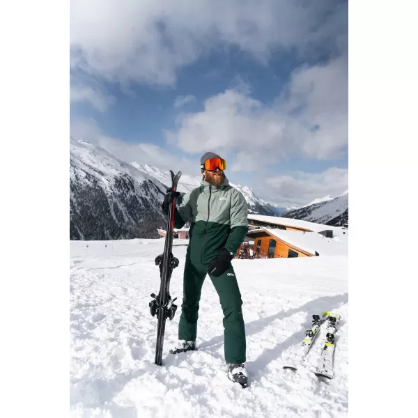  Pánské lyžařské kalhoty NORDBLANC ONWARD NBWP7936 TMAVĚ ZELENÁ 