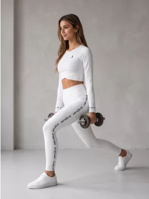 Dámské dlouhé legíny premium ALTISPORT VOJ/ALW021LEG01 BÍLÁ