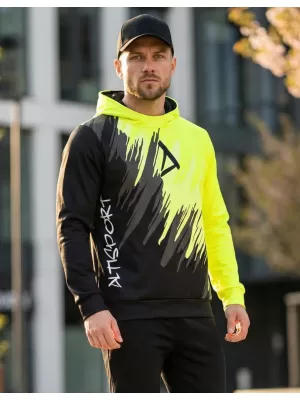 Pánská funkční mikina premium ALTISPORT VOJ/ALM006MI01 ČERNOŽLUTÁ