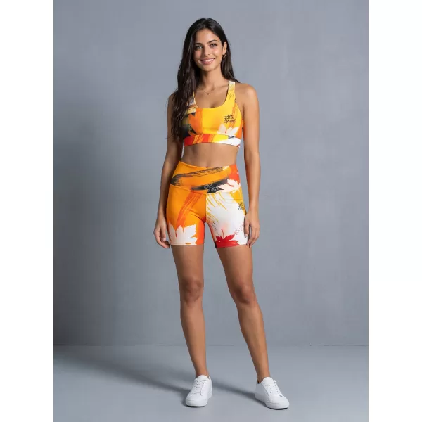  Dámské krátké legíny premium ALTISPORT VOJ/ALW019LEG03 ORANŽOVÁ 