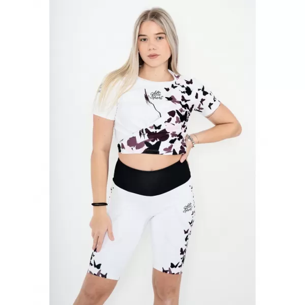  Dámské legíny nad kolena premium ALTISPORT VOJ/ALW022LEG02 BÍLÁ 