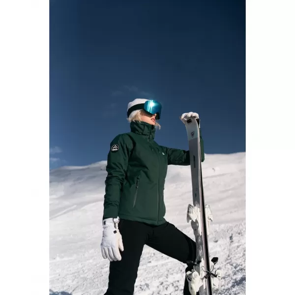  Dámská lyžařská bunda NORDBLANC ZENITH NBWJL7929 TMAVĚ ZELENÁ 