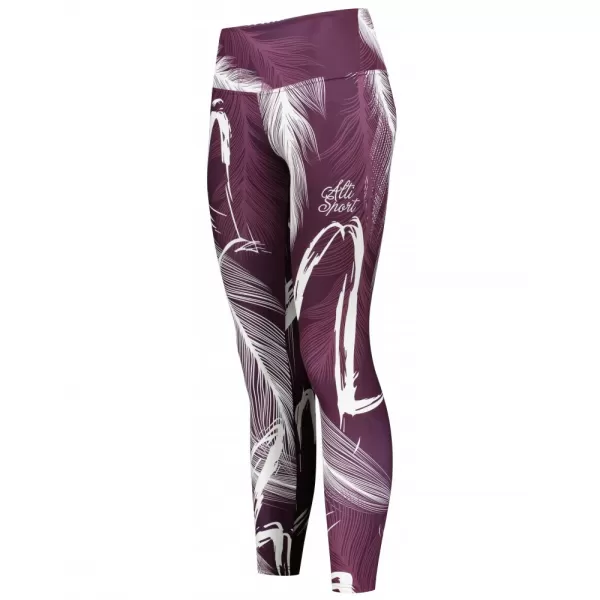  Dámské dlouhé legíny premium ALTISPORT VOJ/ALW001LEG01 FIALOVÁ/BÍLÁ 
