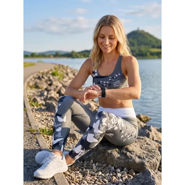  Dámské dlouhé legíny premium ALTISPORT VOJ/ALW022LEG01 ŠEDÁ 