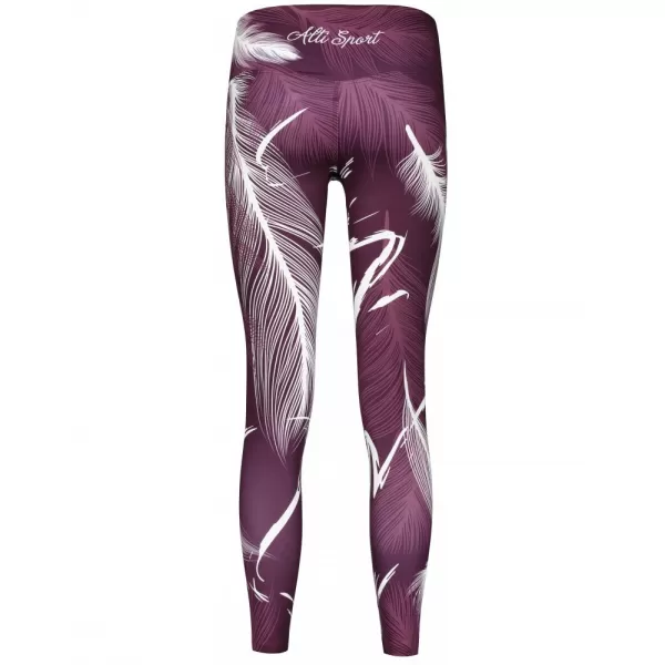  Dámské dlouhé legíny premium ALTISPORT VOJ/ALW001LEG01 FIALOVÁ/BÍLÁ 